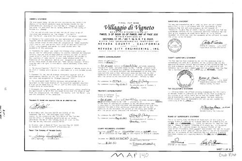 Click to see Subdivision Book 8, pg. 140 of Nevada County Recorders Subdivision Maps Book 8