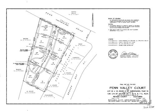 Click to see Subdivision Book 8, pg. 146 of Nevada County Recorders Subdivision Maps Book 8