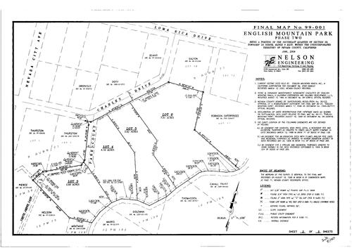 Click to see Subdivision Book 8, pg. 150 of Nevada County Recorders Subdivision Maps Book 8