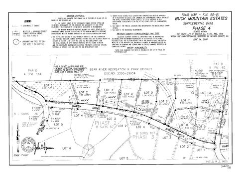 Click to see Subdivision Book 8, pg. 151 of Nevada County Recorders Subdivision Maps Book 8
