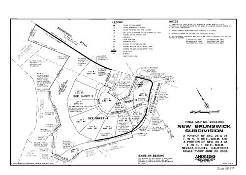 Click to see Subdivision Book 8, pg. 153 of Nevada County Recorders Subdivision Maps Book 8