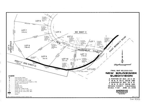 Click to see Subdivision Book 8, pg. 153 of Nevada County Recorders Subdivision Maps Book 8