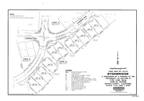 Click to see Subdivision Book 8, pg. 159 of Nevada County Recorders Subdivision Maps Book 8