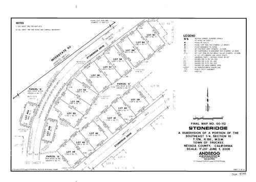 Click to see Subdivision Book 8, pg. 159 of Nevada County Recorders Subdivision Maps Book 8