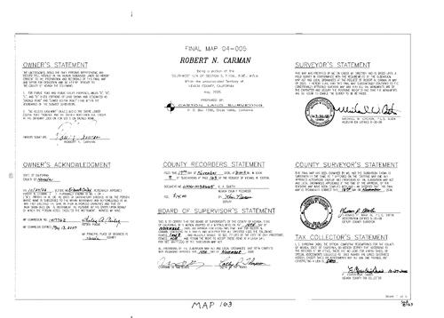 Click to see Subdivision Book 8, pg. 163 of Nevada County Recorders Subdivision Maps Book 8