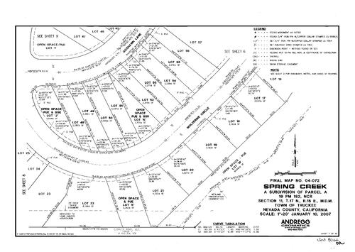 Click to see Subdivision Book 8, pg. 166 of Nevada County Recorders Subdivision Maps Book 8