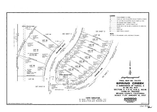 Click to see Subdivision Book 8, pg. 166 of Nevada County Recorders Subdivision Maps Book 8