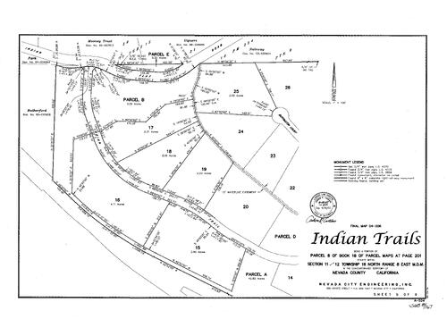 Click to see Subdivision Book 8, pg. 167 of Nevada County Recorders Subdivision Maps Book 8
