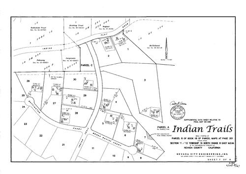 Click to see Subdivision Book 8, pg. 167 of Nevada County Recorders Subdivision Maps Book 8