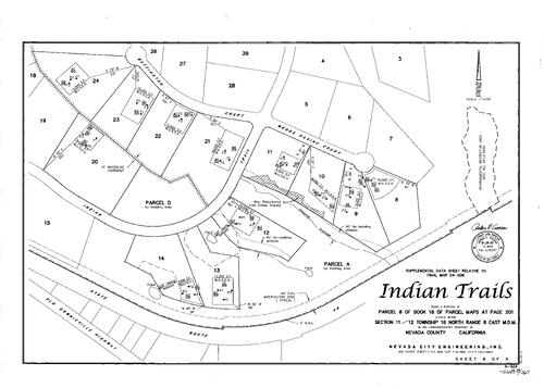 Click to see Subdivision Book 8, pg. 167 of Nevada County Recorders Subdivision Maps Book 8