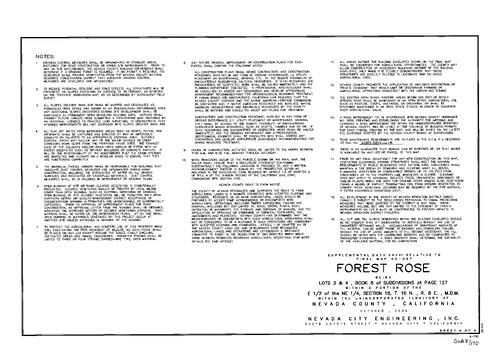 Click to see Subdivision Book 8, pg. 170 of Nevada County Recorders Subdivision Maps Book 8