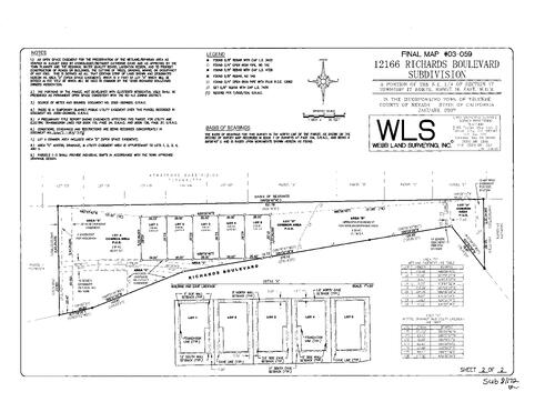 Click to see Subdivision Book 8, pg. 172 of Nevada County Recorders Subdivision Maps Book 8