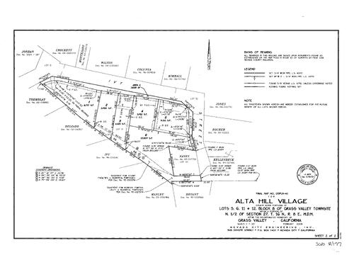 Click to see Subdivision Book 8, pg. 177 of Nevada County Recorders Subdivision Maps Book 8