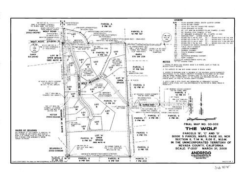 Click to see Subdivision Book 8, pg. 178 of Nevada County Recorders Subdivision Maps Book 8