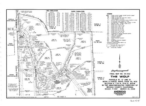 Click to see Subdivision Book 8, pg. 178 of Nevada County Recorders Subdivision Maps Book 8