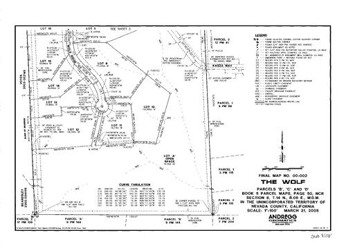 Click to see Subdivision Book 8, pg. 178 of Nevada County Recorders Subdivision Maps Book 8