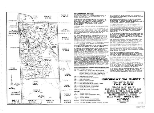 Click to see Subdivision Book 8, pg. 178 of Nevada County Recorders Subdivision Maps Book 8