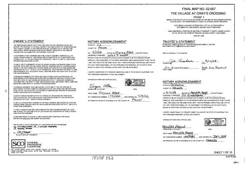 Click to see Subdivision Book 8, pg. 182 of Nevada County Recorders Subdivision Maps Book 8
