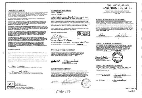 Click to see Subdivision Book 8, pg. 183 of Nevada County Recorders Subdivision Maps Book 8