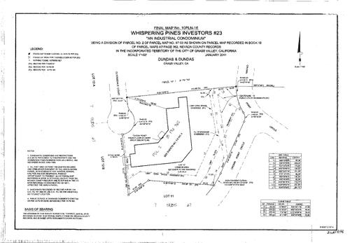 Click to see Subdivision Book 8, pg. 193 (2011) of Nevada County Recorders Subdivision Maps Book 8
