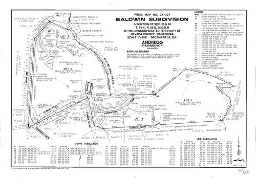 Click to see Subdivision Book 8, pg. 195 of Nevada County Recorders Subdivision Maps Book 8