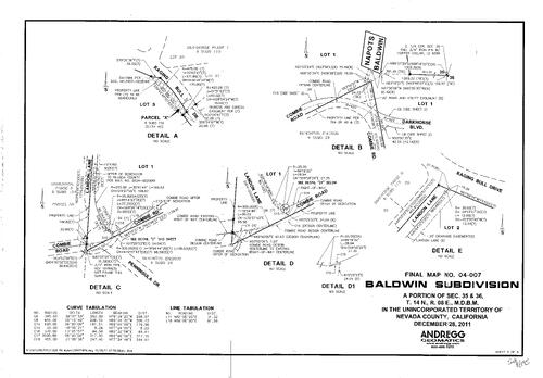 Click to see Subdivision Book 8, pg. 195 of Nevada County Recorders Subdivision Maps Book 8