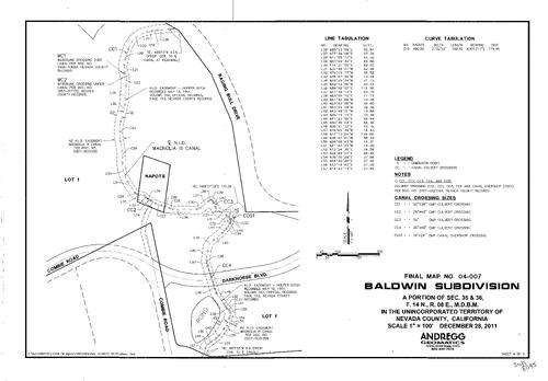 Click to see Subdivision Book 8, pg. 195 of Nevada County Recorders Subdivision Maps Book 8
