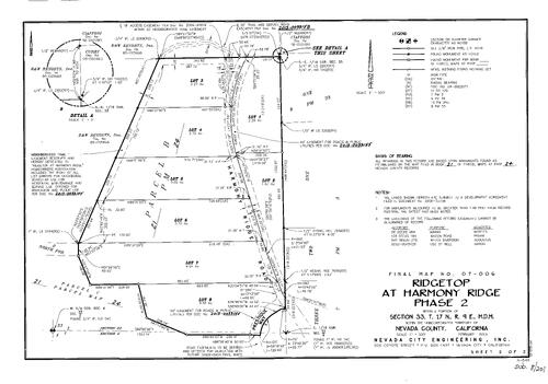 Click to see Subdivision Book 8, pg. 201 (2013) of Nevada County Recorders Subdivision Maps Book 8