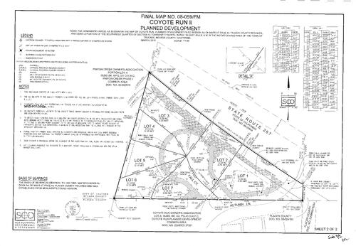 Click to see Subdivision Book 9, pg. 2 (2016) of Nevada County Recorders Subdivision Maps Book 9