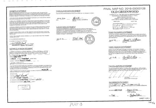 Click to see Subdivision Book 9, pg. 13 (2018) of Nevada County Recorders Subdivision Maps Book 9
