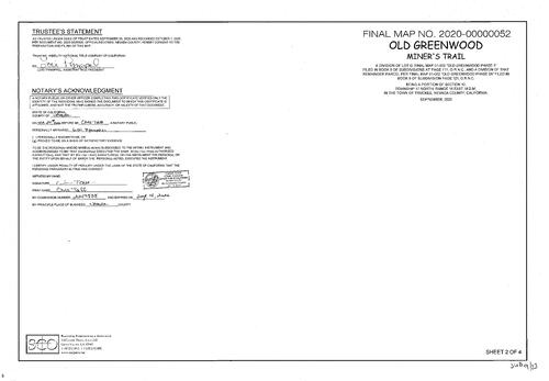 Click to see Subdivision Map Book 9, pg. 23 of Nevada County Recorders Subdivision Maps Book 9