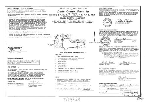 Click to see Subdivision Map Book 9, pg. 24 of Nevada County Recorders Subdivision Maps Book 9