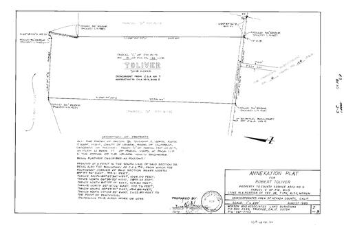 Click to see Record of Survey Book 10, pg. 1 (1987) of Nevada County Recorders Survey Maps Book 10