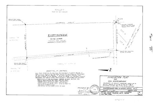 Click to see Record of Survey Book 10, pg. 1 (1987) of Nevada County Recorders Survey Maps Book 10