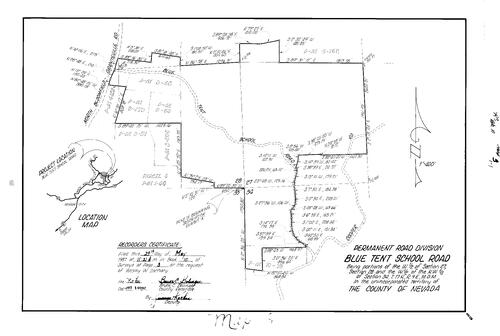 Click to see Record of Survey Book 10, pg. 3 (1987) of Nevada County Recorders Survey Maps Book 10