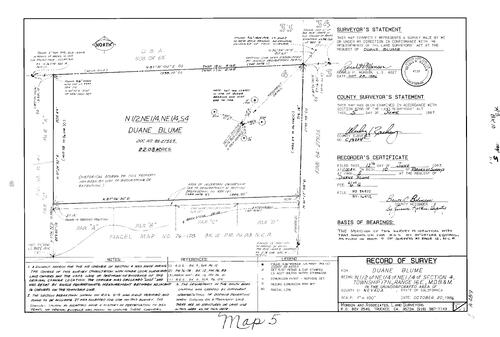 Click to see Record of Survey Book 10, pg. 5 (1987) of Nevada County Recorders Survey Maps Book 10