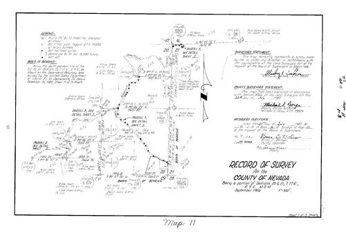 Click to see Record of Survey Book 10, pg. 11 (1987) of Nevada County Recorders Survey Maps Book 10