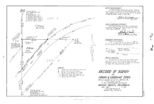 Click to see Record of Survey Book 10, pg. 13 (1987) of Nevada County Recorders Survey Maps Book 10