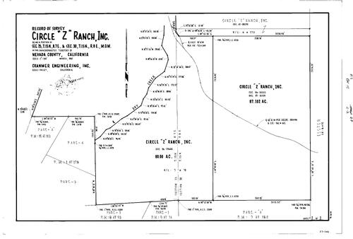 Click to see Record of Survey Book 10 pg. 28 (1987) of Nevada County Recorders Survey Maps Book 10