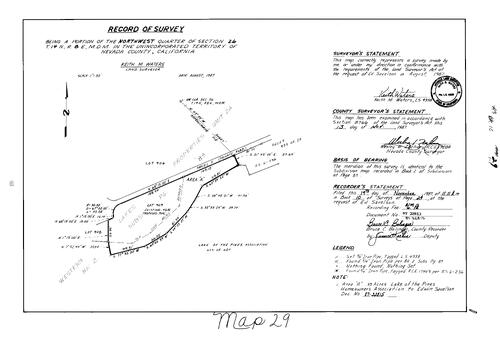 Click to see Record of Survey Book 10 pg. 29 (1987) of Nevada County Recorders Survey Maps Book 10