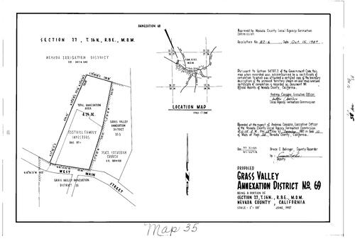 Click to see Record of Survey Book 10 pg. 35 (1987) of Nevada County Recorders Survey Maps Book 10