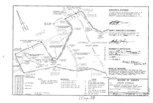 Click to see Record of Survey Book 10 pg. 39 (1988) of Nevada County Recorders Survey Maps Book 10