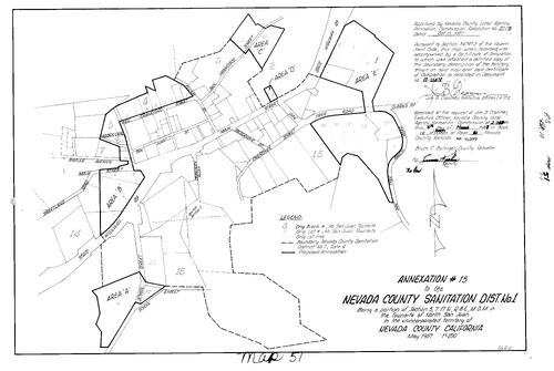 Click to see Survey Book 10, pg. 51 (1988) of Nevada County Recorders Survey Maps Book 10