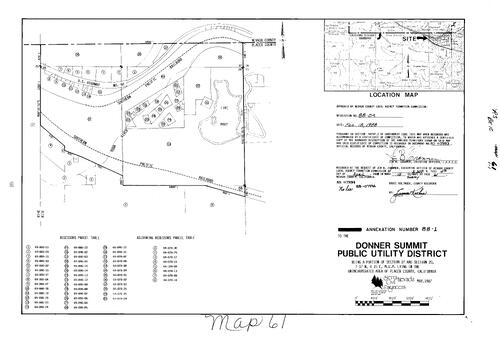 Click to see Survey Book 10, pg. 61 (1988) of Nevada County Recorders Survey Maps Book 10