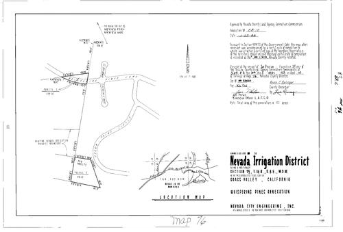 Click to see Record of Survey Book 10 pg. 76 (1988) of Nevada County Recorders Survey Maps Book 10
