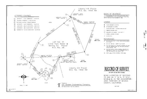 Click to see Record of Survey Book 10 pg. 90 (1988) of Nevada County Recorders Survey Maps Book 10
