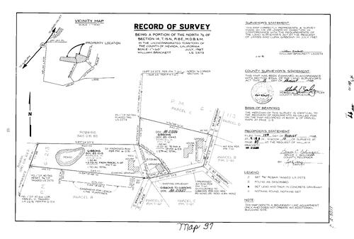 Click to see Record of Survey Book 10 pg. 97 (1988) of Nevada County Recorders Survey Maps Book 10