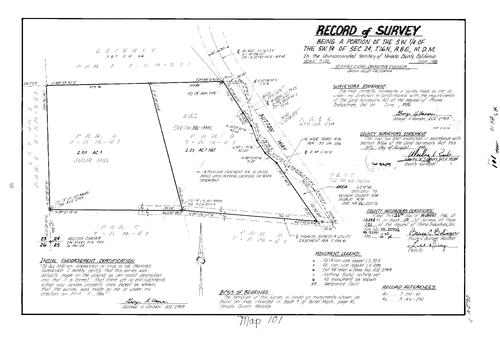 Click to see Record of Survey Book 10, pg. 101 (1988) of Nevada County Recorders Survey Maps Book 10