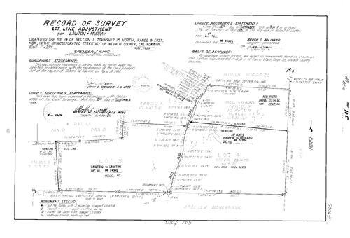 Click to see Record of Survey Book 10, pg. 105 (1988) of Nevada County Recorders Survey Maps Book 10