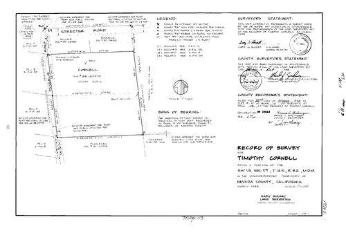 Click to see Record of Survey Book 10, pg. 113 (1988) of Nevada County Recorders Survey Maps Book 10